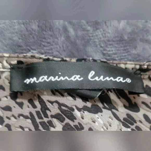 Marina Luna, snakeskin print, sheer top, size medium - Picture 5 of 9